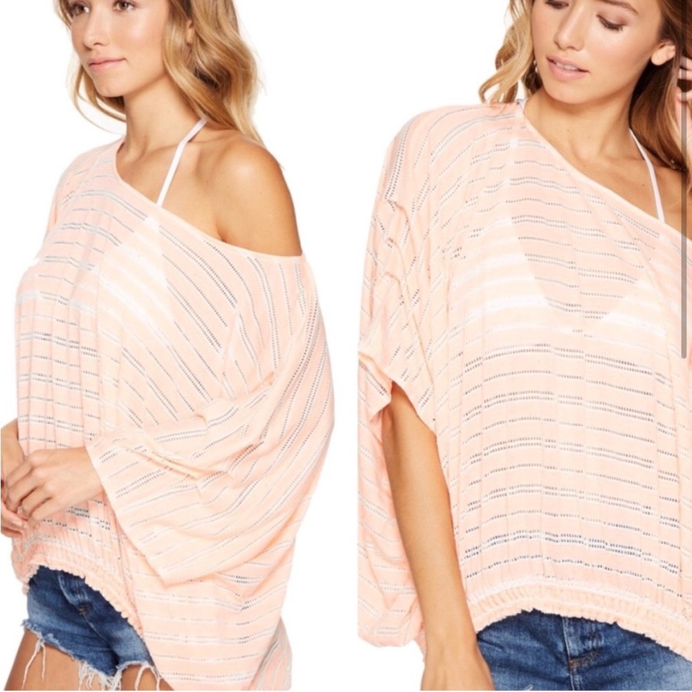 FREE PEOPLE eyelet batwing blouse